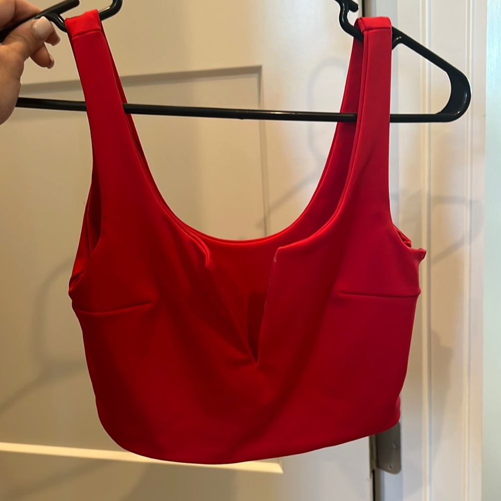 Red crop top
